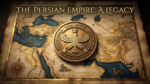 Historical map of the Persian state showing the territorial integrity of Iran and its imperial realm