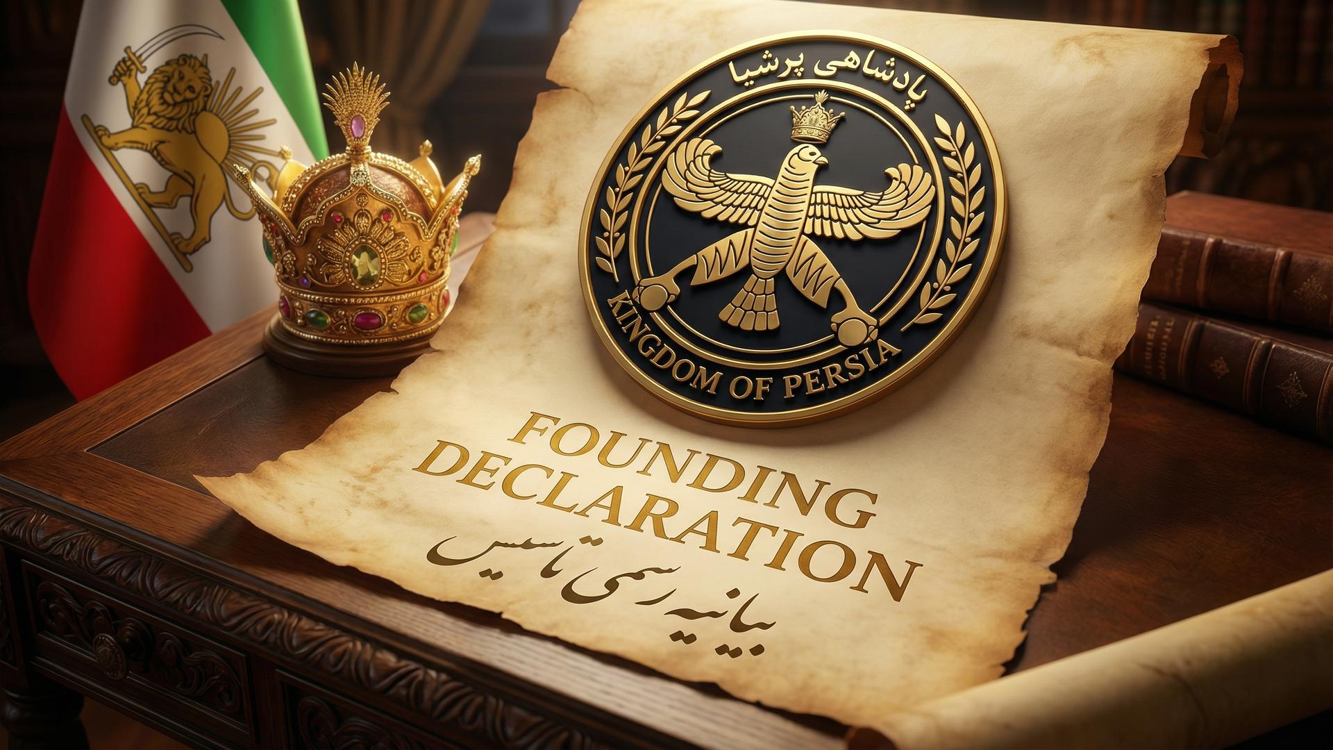 Official founding declaration seal of the Kingdom of Persia as Iranian central government